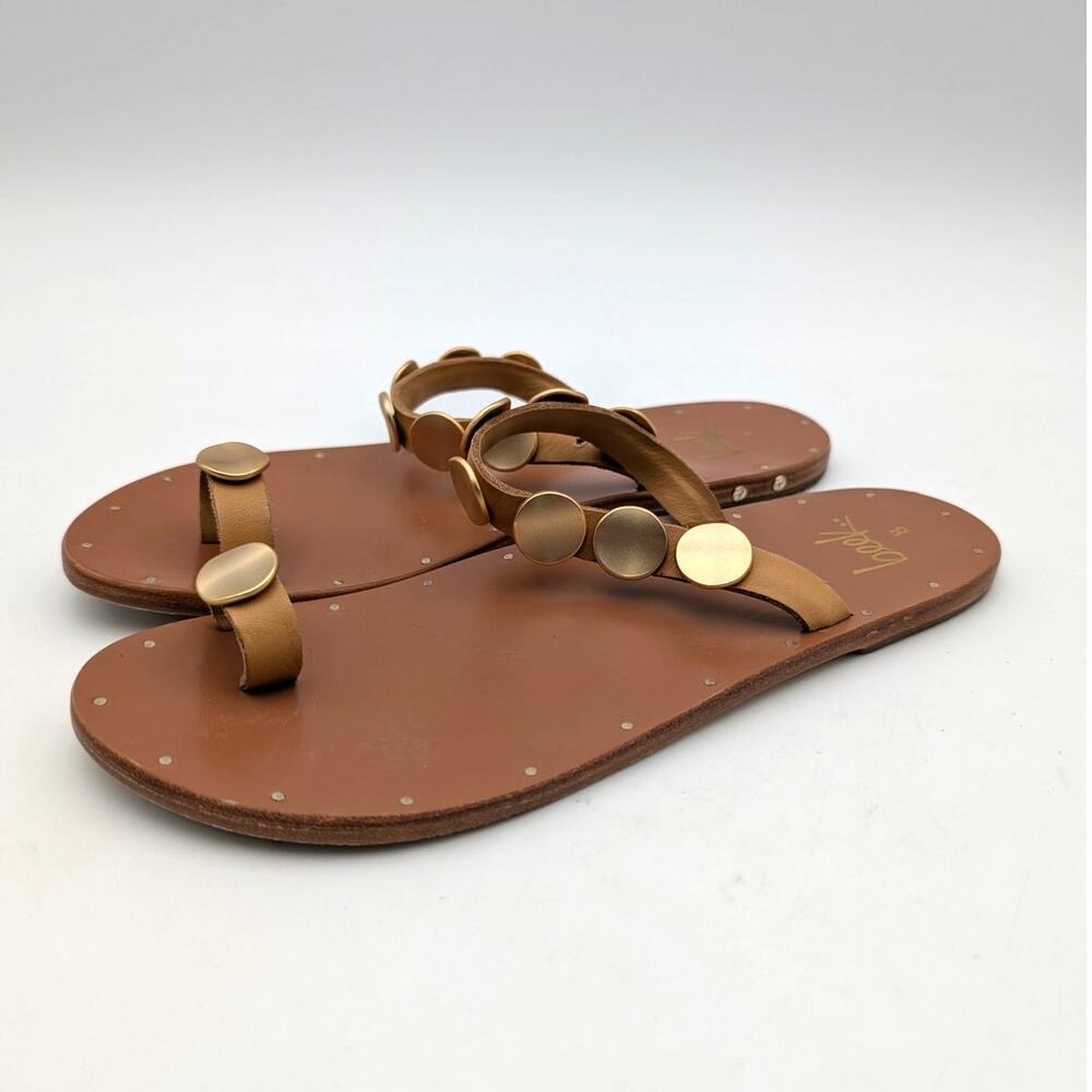Beek Ruby Slip-On Slide Sandals Open Round Toe Women's Honey Size US8 EU38